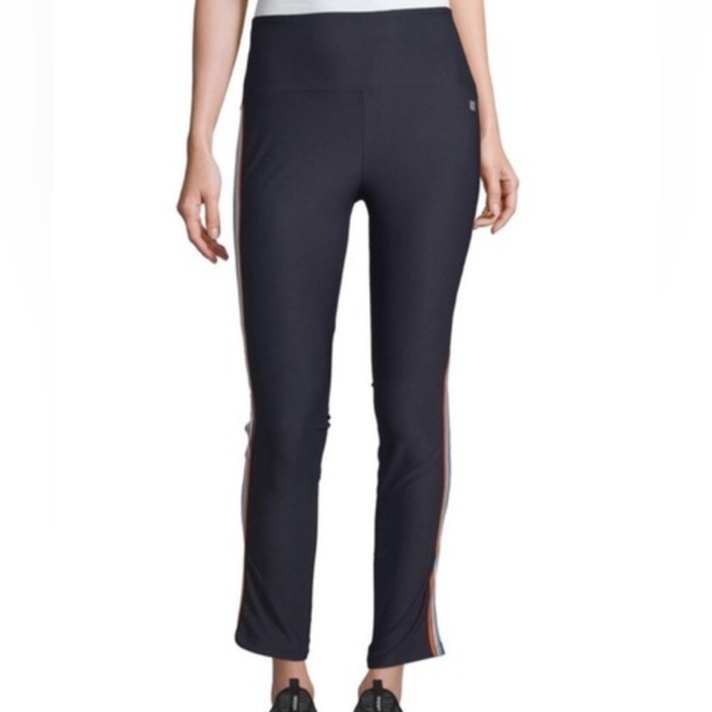 Liz Claiborne Weekend Navy Blue Varsity Stripe Leggings Women’s Medium M
